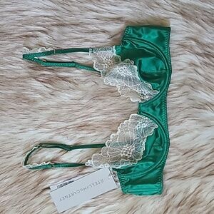 NWT Stella McCartney Satin Lace Underwire Fresh Green Bra Various Sizes